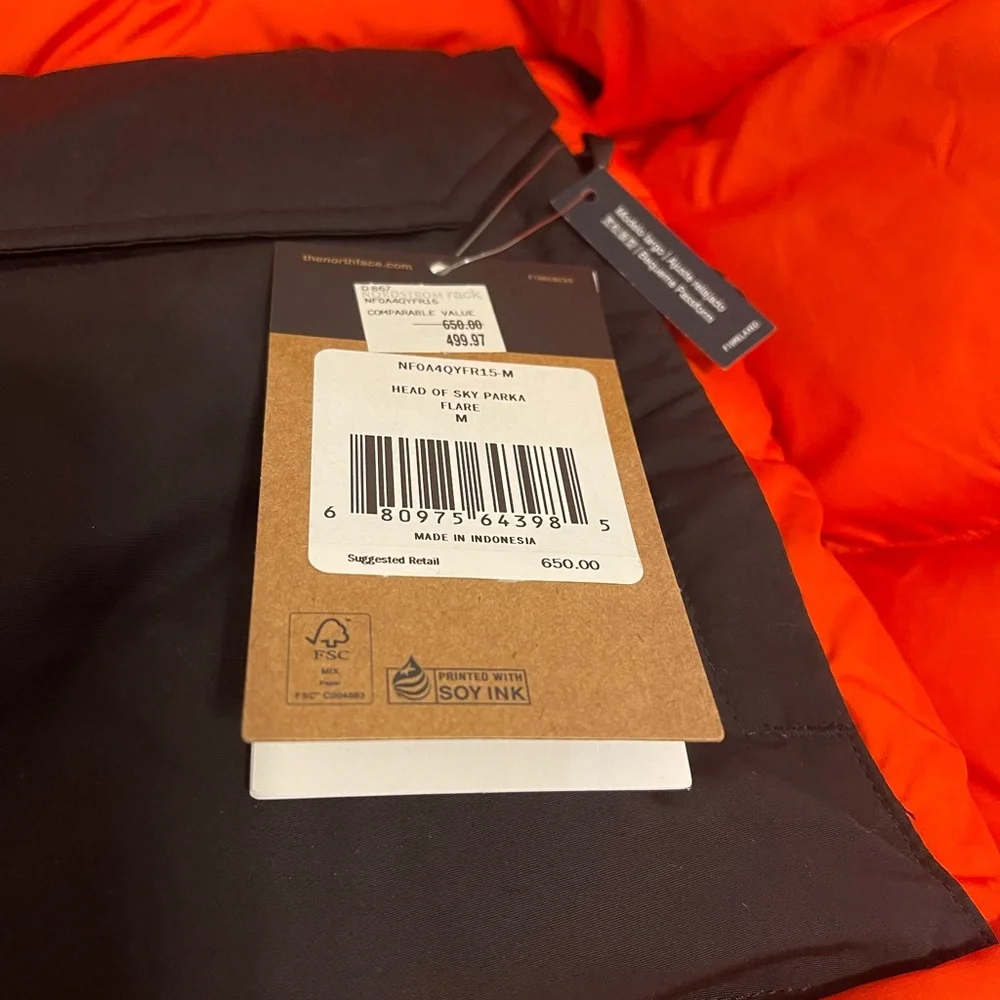 The North Face Men's Orange and Black Jacket - Picture 9 of 15